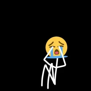 😭 грустный, плачущий, эмоциональный, эмодзи, отчаяние, несчастный telegram sticker