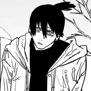 🤨 Aki Hayakawa Chainsaw Man 早川秋, 链锯人, 动漫, 漫画, 角色 whatsapp sticker