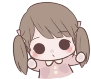 😗 fofo, anime, menina, desenho animado, kawaii whatsapp sticker