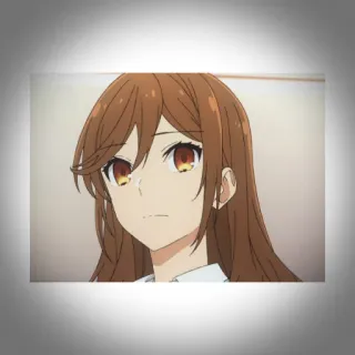 💫 Anime, Mädchen, braune Haare, Cartoon, Porträt telegram sticker