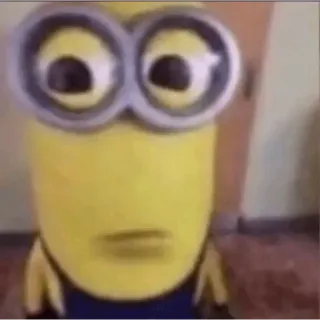 😐 Minion Despicable Me Minion, Ich Einfach Unverbesserlich, Cartoon, Lustig, Zeichentrickfigur, Meme, Gelb telegram sticker