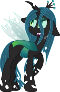 😒 Queen Chrysalis My Little Pony: Friendship Is Magic pônei, rainha, chrysalis, vilão, desenho animado telegram sticker