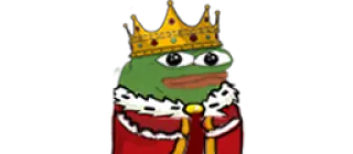 🤴 Pepe the Frog Pepe, rana, re, corona telegram sticker