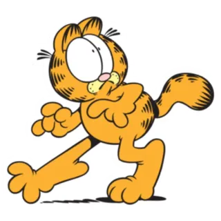 😨 Garfield desenho animado, gato, Garfield, gato laranja, tira em quadrinhos, felino telegram sticker
