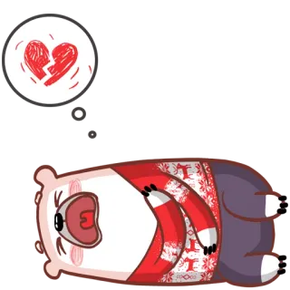 💔 orso, cartone animato, triste, cuore spezzato, amore, piangere, emotivo whatsapp sticker
