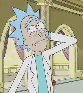 😕 Rick Sanchez Rick and Morty rick and morty, rick sanchez, cartoon, adult swim, animatie telegram sticker
