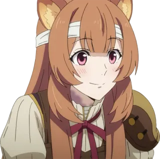 🙂 Raphtalia The Rising of the Shield Hero Anime, Fantasy, Raphtalia, Tanuki, Isekai telegram sticker