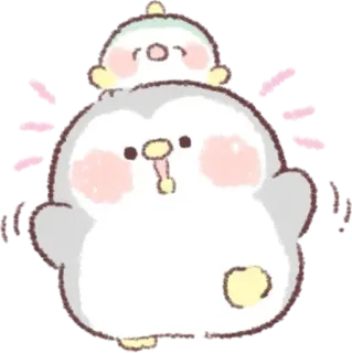 🐧 chim cánh cụt, chim, dễ thương, động vật, hoạt hình telegram sticker