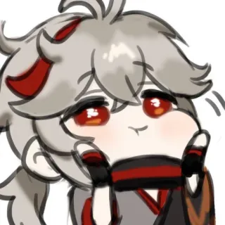 ☁️ Kaedehara Kazuha Genshin Impact kazuha, genshin impact, anime, chibi, kawaii, süß telegram sticker