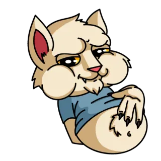 🙂 gatto, animale, cartone animato, divertente, umorismo telegram sticker