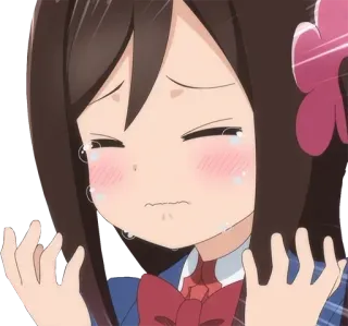 💔 anime, girl, crying, sad, emotional telegram sticker