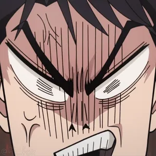 🤬 动漫, 生气, 沮丧, 脸, 表情 telegram sticker