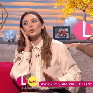 🧚‍♀️ Paul Bettany Avengers AVENGERS STARS PAUL BETTANY elizabeth olsen, paul bettany, avengers, lorraine telegram sticker