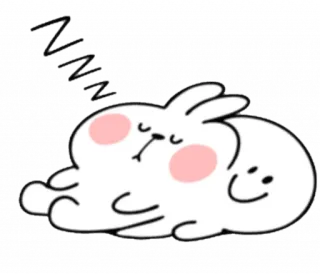 😴 うさぎ, 睡眠, 可愛い, かわいい, 漫画, バニー, 動物 telegram sticker