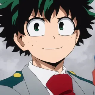 🥦 Izuku Midoriya My Hero Academia anime, character, boy, My Hero Academia, Izuku Midoriya, fanart telegram sticker