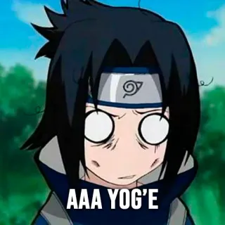 😵 Sasuke Uchiha Naruto AAA YOG'E Anime, Manga, Sasuke, Naruto, Drôle, Dessin animé, Ninja telegram sticker