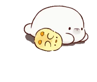 😆 dễ thương, hải cẩu, khoai tây vàng, hoạt hình, kawaii, nhãn dán telegram sticker