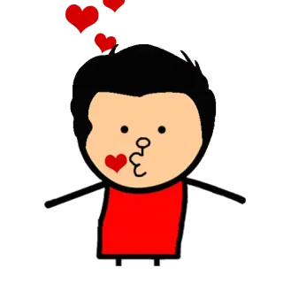 😘 愛, ハート, 漫画, キス, ロマンス, かわいい telegram sticker