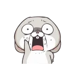 😭 哭泣, 苦恼, 沮丧, 悲伤, 卡通, 动物 telegram sticker