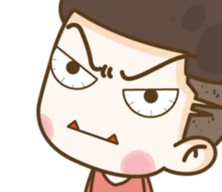 😾 Dessin animé, En colère, Agacé, Expression, Personnage telegram sticker