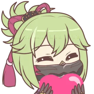 😶 anime, cartoon, heart, cute, kawaii whatsapp sticker