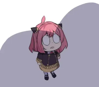 😧 Anya Forger Spy x Family anime, manga, Spy x Family, Anya Forger, chibi, sticker, fanart telegram sticker
