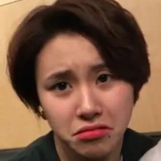 🥺 persona, mujer, cara, expresión, triste, k-pop whatsapp sticker