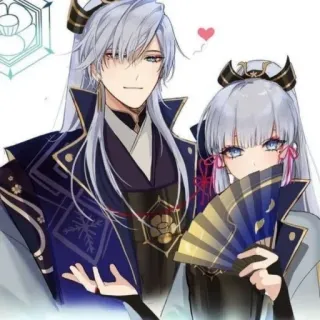 ✨ Anime, Charaktere, Illustration, Paar whatsapp sticker