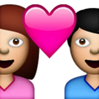 👨 Эмодзи, Любовь, Пара, Отношения, Сердце telegram sticker