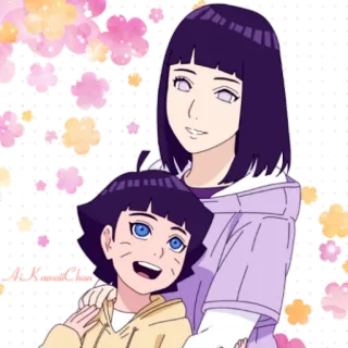 👩‍👦 Hinata Naruto 애니메이션, 캐릭터, 만화, 히나타, 나루토, 팬아트 telegram sticker