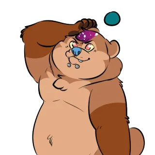 👌 urso, desenho animado, animal, personagem, caprichoso, ilustração telegram sticker
