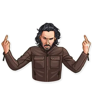 🖕 dito medio, offensivo, gesto, irrispettoso, arrabbiato, uomo, giacca telegram sticker