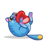 😍 кот, наклейка, мультфильм, животное, милый, сердце whatsapp sticker