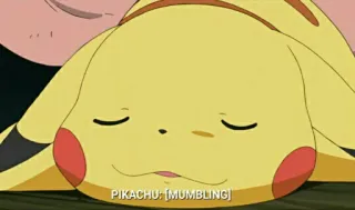 ☺️ Pikachu PIKACHU: [MUMLING] покемон, пикачу, аниме, бормотание, персонаж whatsapp sticker