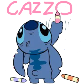 🍆 Stitch CAZZO stitch, disney, character, offensive telegram sticker