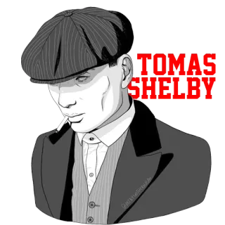 ❤️ Thomas Shelby TUMAS SHELBY Peaky Blinders, Tommy Shelby, gangster, crime, England, Birmingham telegram sticker