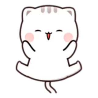 😃 cat, cute, sticker, happy, animal telegram sticker