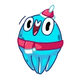 🤩 cartoon, cute, monster, winter, hat, scarf telegram sticker