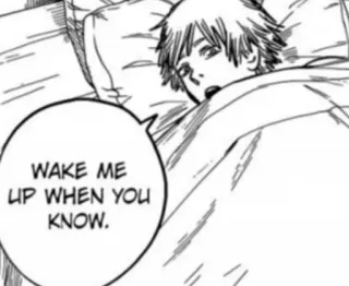 😴 WAKE ME UP WHEN YOU KNOW. sleepy, wake up, comic, speech bubble, meme telegram sticker
