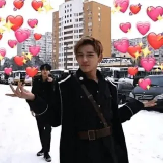 🔥 corações, amor, kpop, coreano, homem, pessoa, celebridade whatsapp sticker