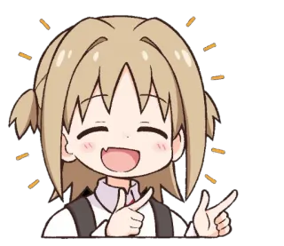 😝 Anime, Gadis, Senang, Menunjuk, Ceria telegram sticker