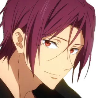 😊 Rin Matsuoka Free! Anime, Mangá, Personagem, Grátis, Rin Matsuoka, Animação whatsapp sticker