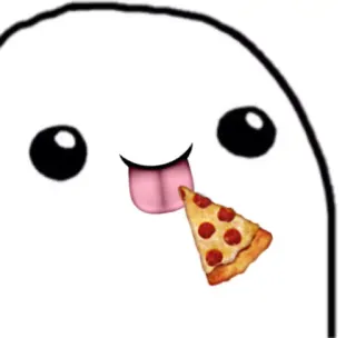 🍕 Блоб, Пицца, Мультфильм, Еда, Милый telegram sticker