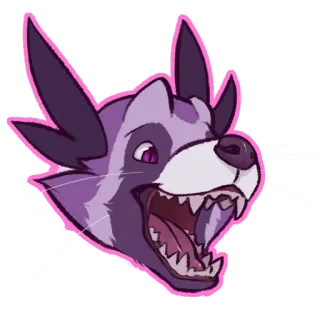 😃 furry, animal, desenho animado, cachorro, canino, ilustração, adesivo telegram sticker