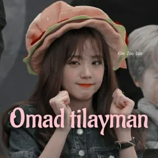😇 Omad tilayman женщина, шляпа, девушка, портрет, милый, корейский telegram sticker