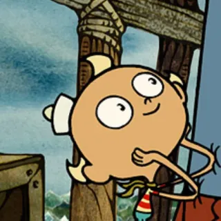 😌 Flapjack The Marvelous Misadventures of Flapjack kreskówka, Flapjack, Nickelodeon, śmieszne, morze, animacja telegram sticker