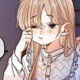 🧸 Anime, Manga, Dessin animé, Fille, Triste, Pleurs, Émotionnel telegram sticker