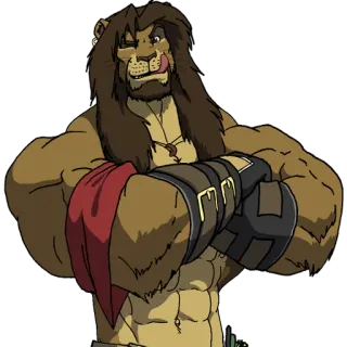 🤤 furry, lion, anthropomorphic, character whatsapp sticker