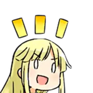 💡 アニメ, 漫画, 女の子, びっくり, ショック, わくわく whatsapp sticker