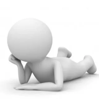 😏 stick figure, laying down, thinking, pose, humanoid, white telegram sticker
